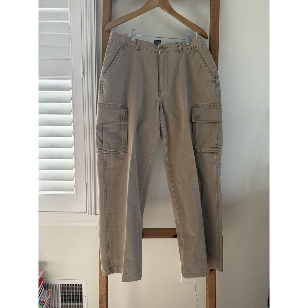 Vintage Tommy Hilfiger Pants Mens 34x30 Beige Cargo 90s Y2K